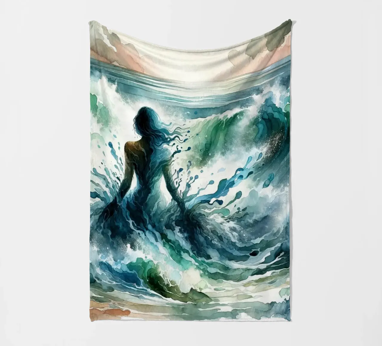 L'abbraccio dell'oceano che si dispiega coperta in pile da Chromatic Fusion Studio