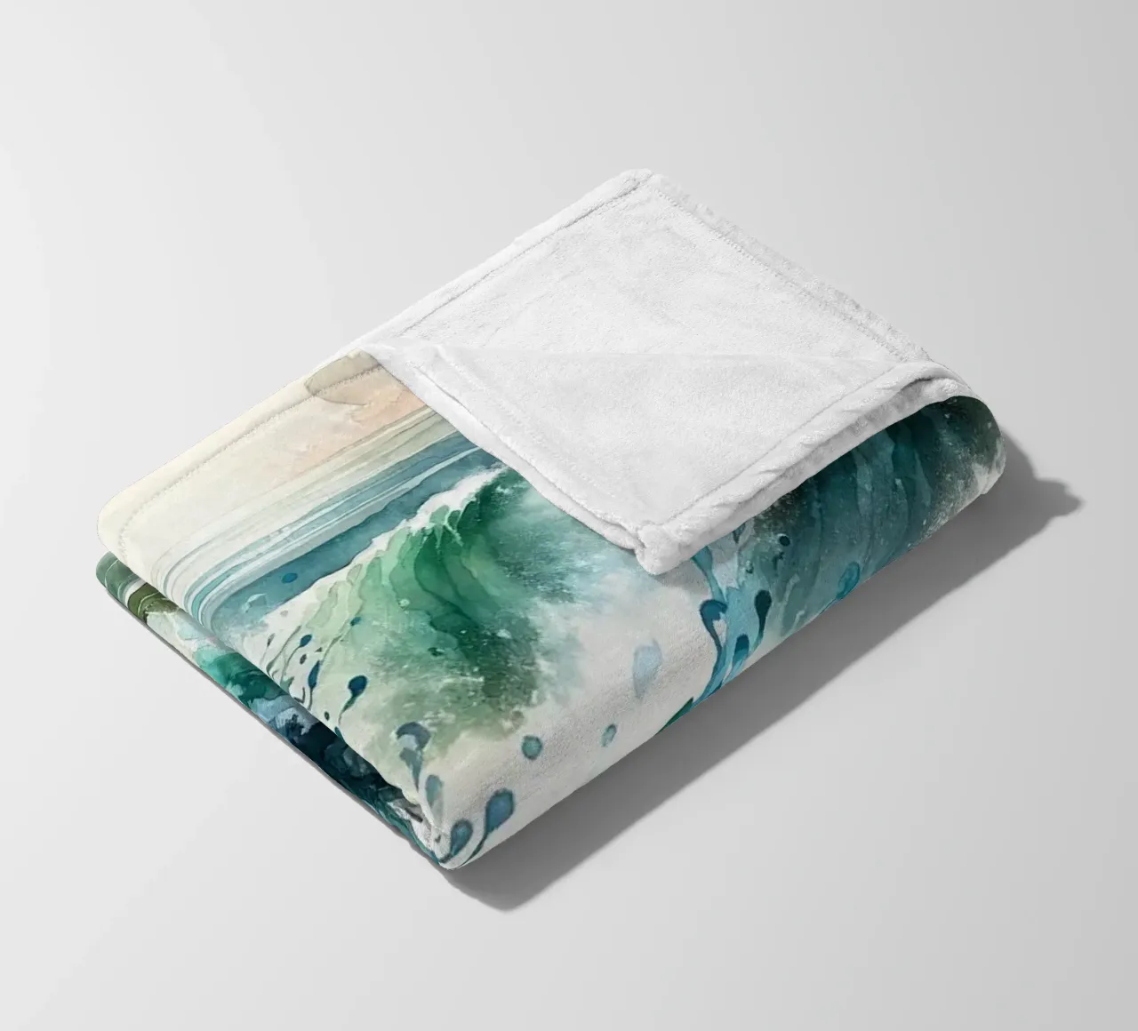 L'abbraccio dell'oceano che si dispiega coperta in pile da Chromatic Fusion Studio
