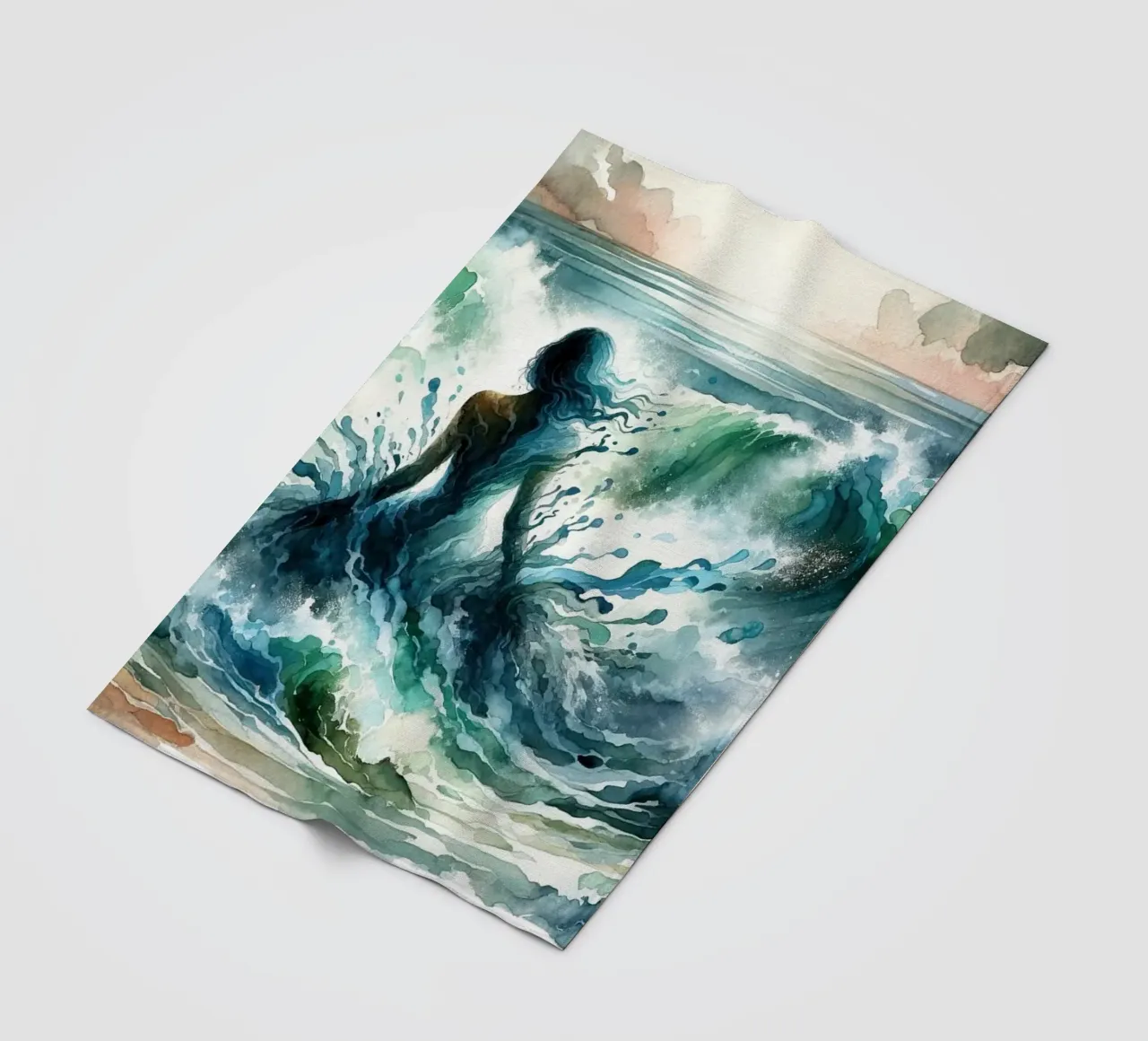 L'abbraccio dell'oceano che si dispiega coperta in pile da Chromatic Fusion Studio