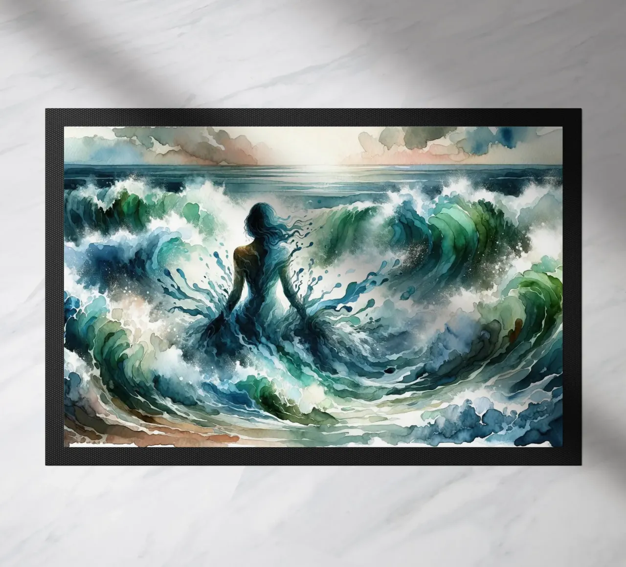 L'abbraccio dell'oceano che si dispiega zerbino da Chromatic Fusion Studio