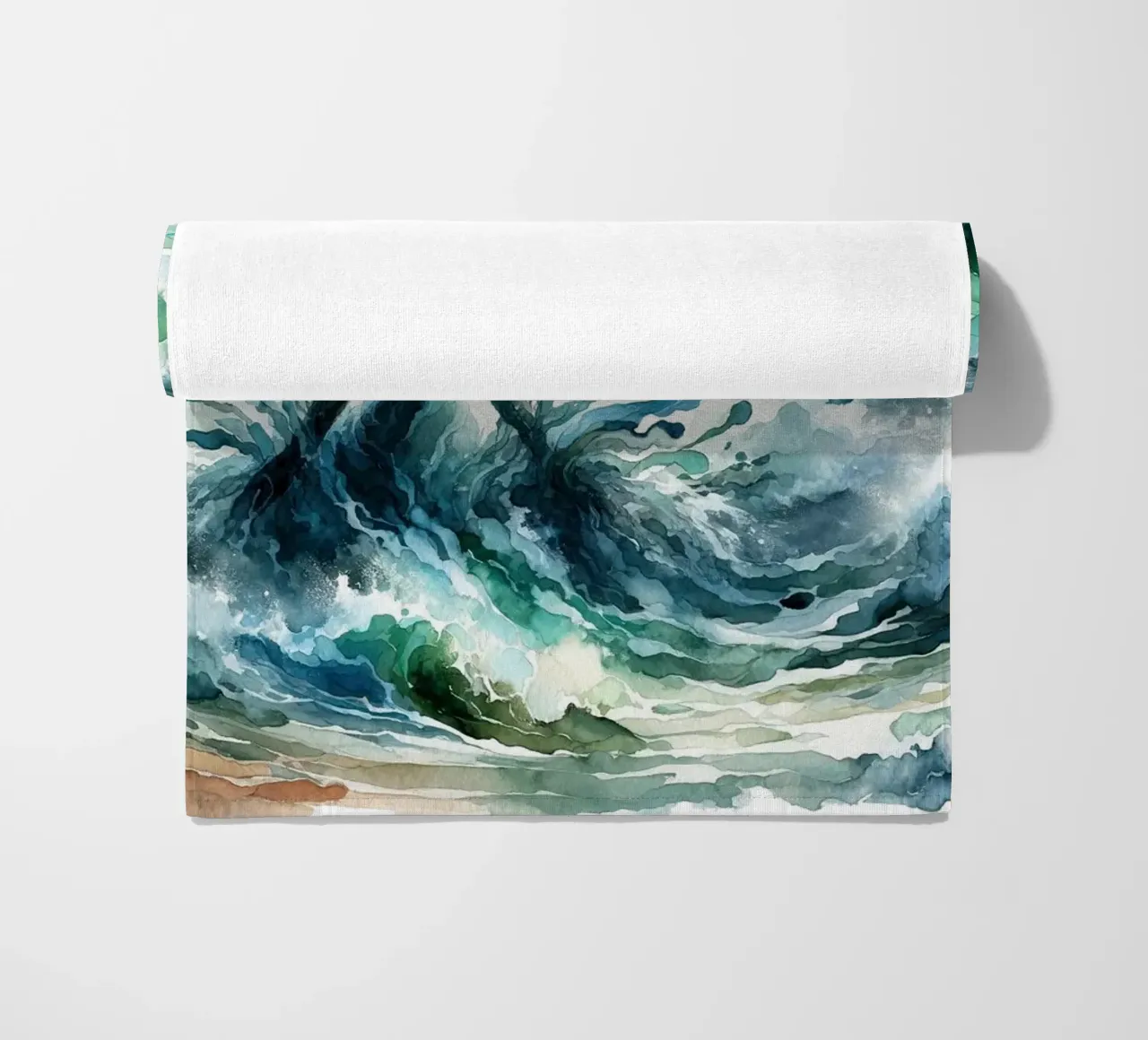 L'abbraccio dell'oceano che si dispiega telo mare da Chromatic Fusion Studio