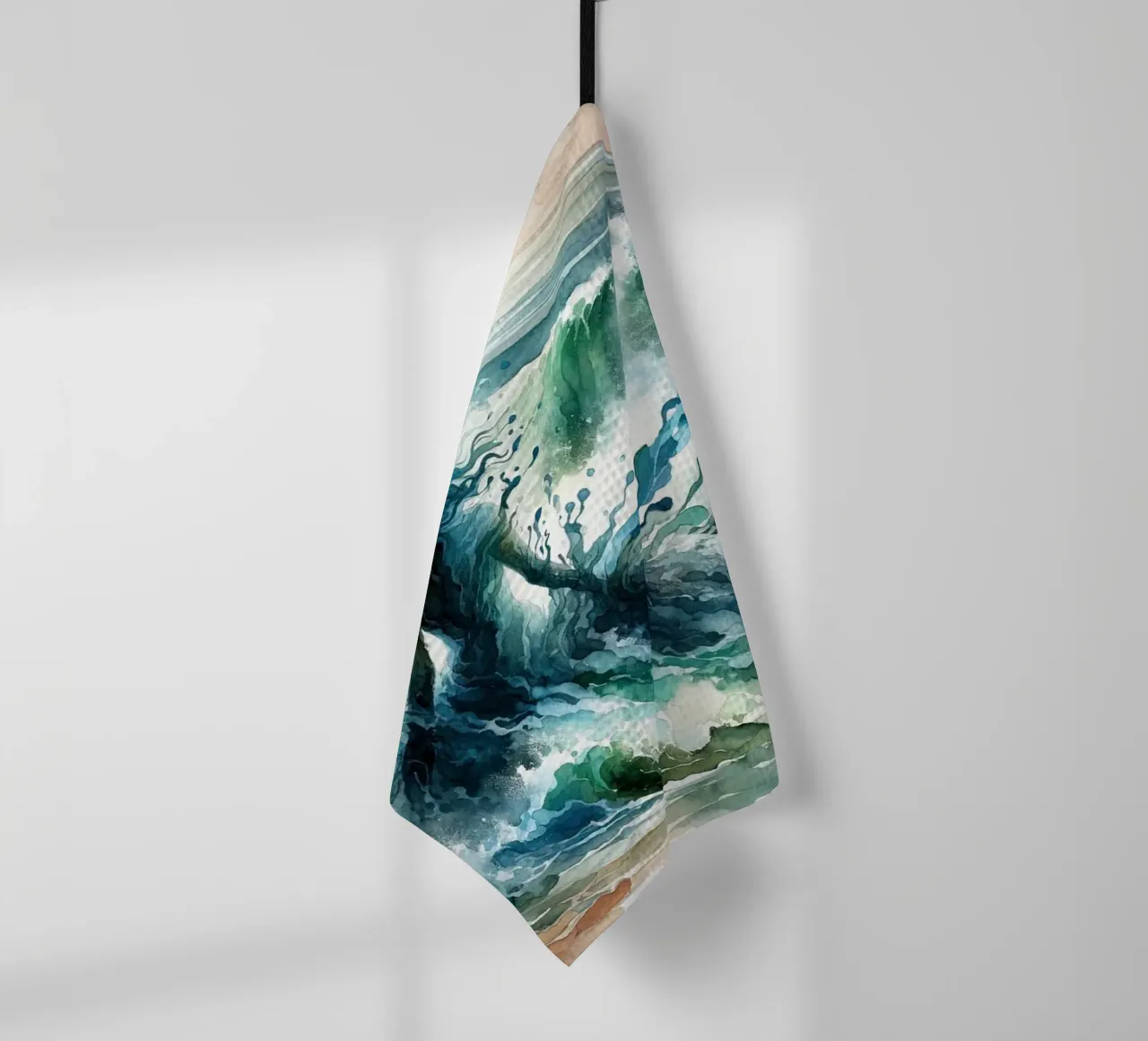 L'abbraccio dell'oceano che si dispiega canovaccio da cucina da Chromatic Fusion Studio