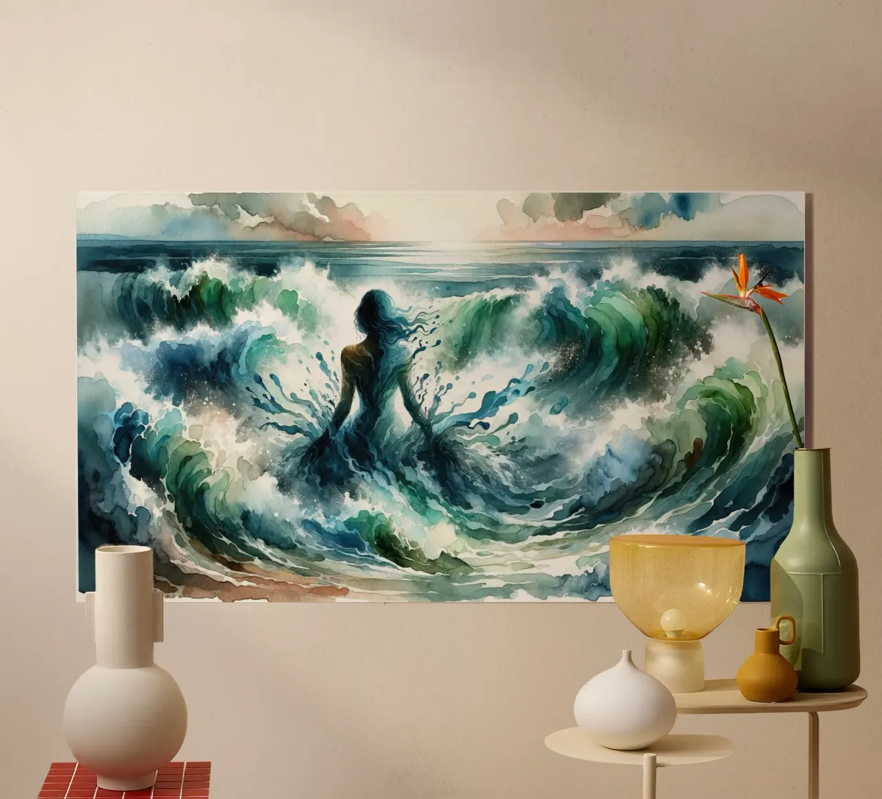 Die Umarmung des Ozeans entfaltet sich Acryl-Glas von Chromatic Fusion Studio