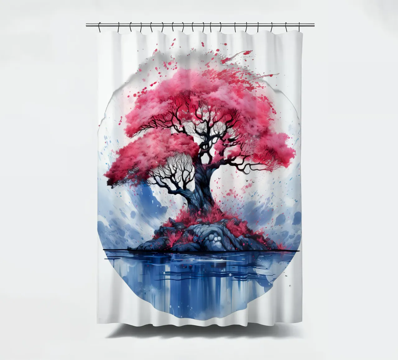 Bunter Baum des Lebens Duschvorhang von Spiritual Touch