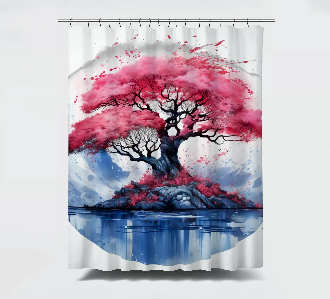 Bunter Baum des Lebens Duschvorhang von Spiritual Touch