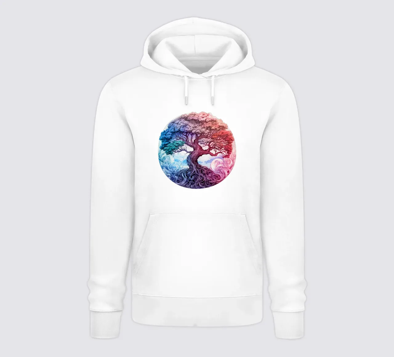 Albero della vita colorato felpa con cappuccio da Spiritual Touch