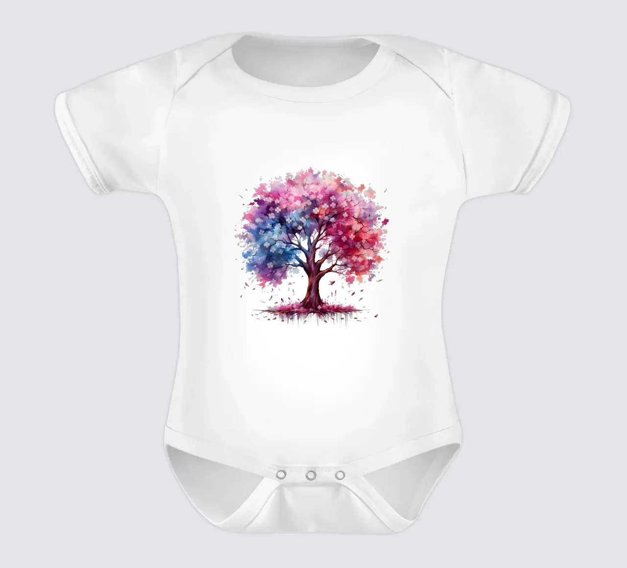 Albero della vita colorato body neonato maniche corte da Spiritual Touch