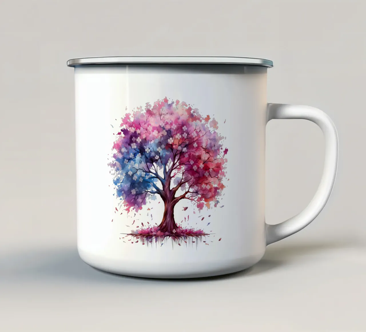 Albero della vita colorato tazza in smalto da Spiritual Touch