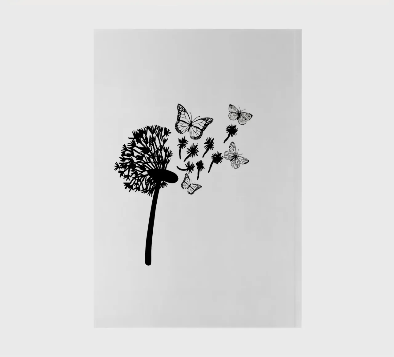 Dandelion with butterflies notebook by ArtDesign by KBK