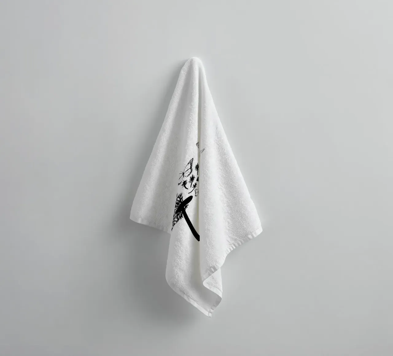 Dandelion with butterflies towel by ArtDesign by KBK