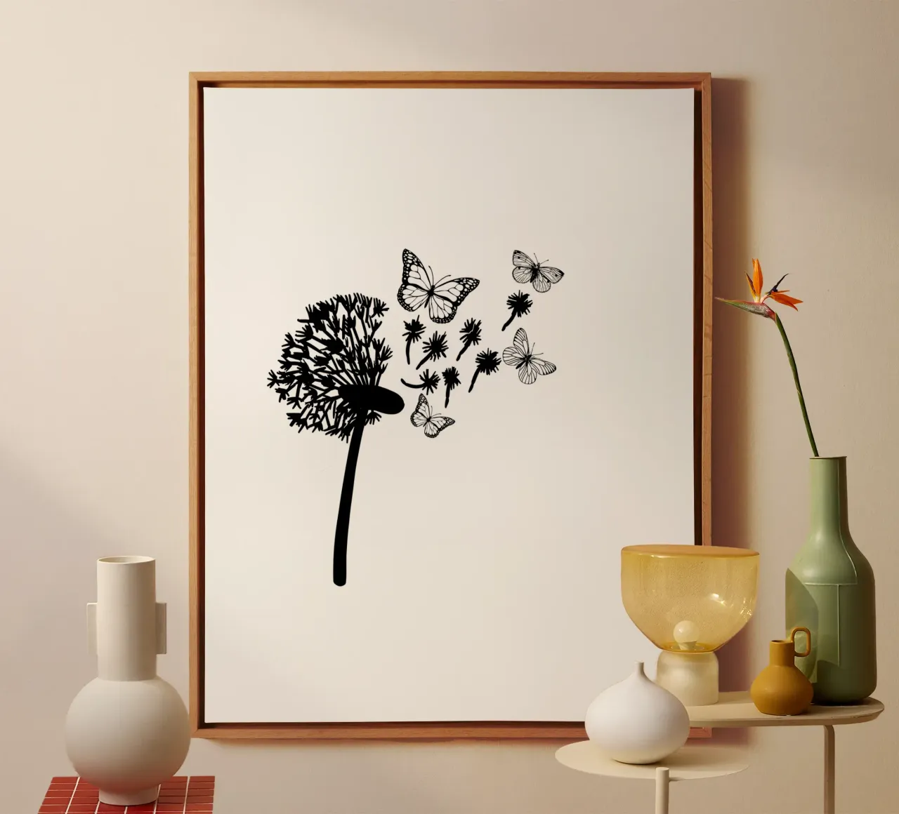 Dandelion with butterflies canvas by ArtDesign by KBK