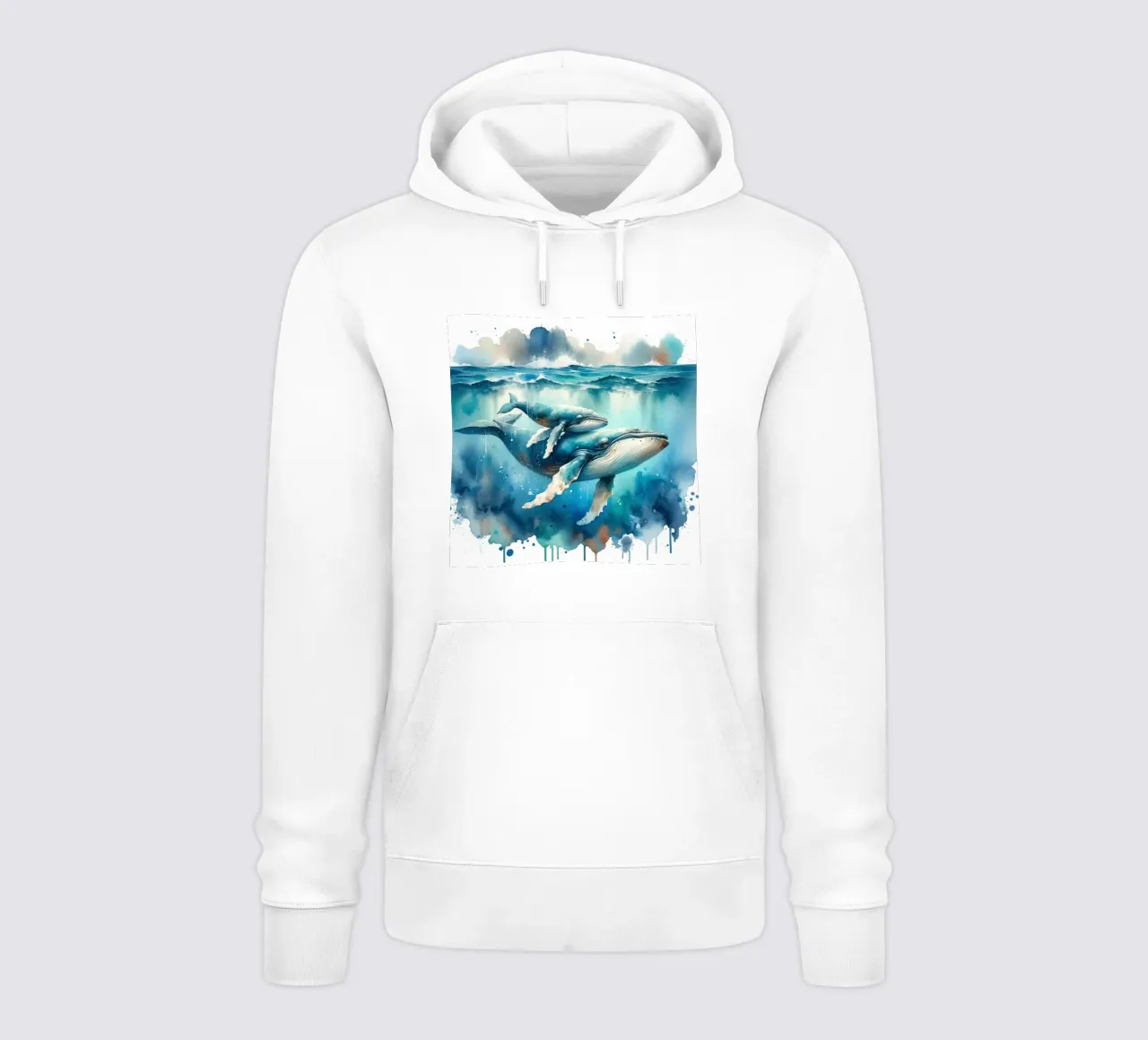 L'abbraccio gentile dell'oceano felpa con cappuccio da Chromatic Fusion Studio