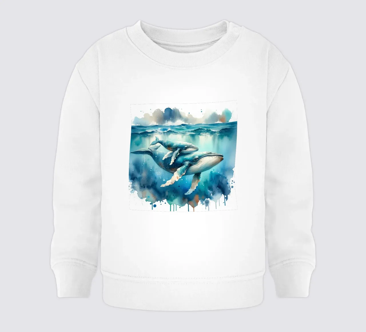 L'abbraccio gentile dell'oceano felpa neonato da Chromatic Fusion Studio
