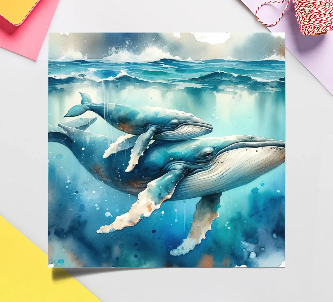 Ocean's Gentle Embrace sticker sheet by Chromatic Fusion Studio