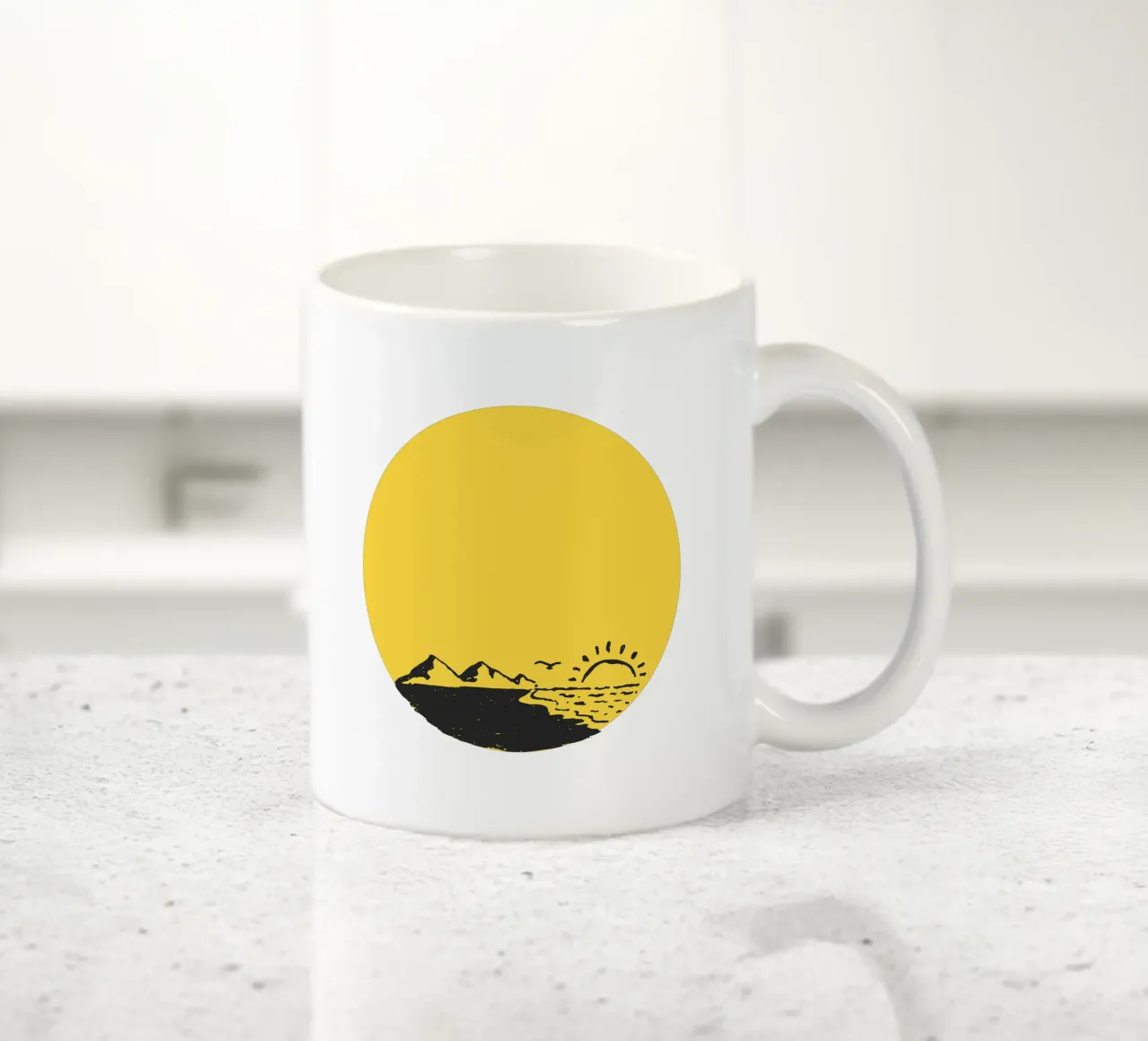 Tramonto in riva al mare tazza in ceramica da ArtDesign by KBK