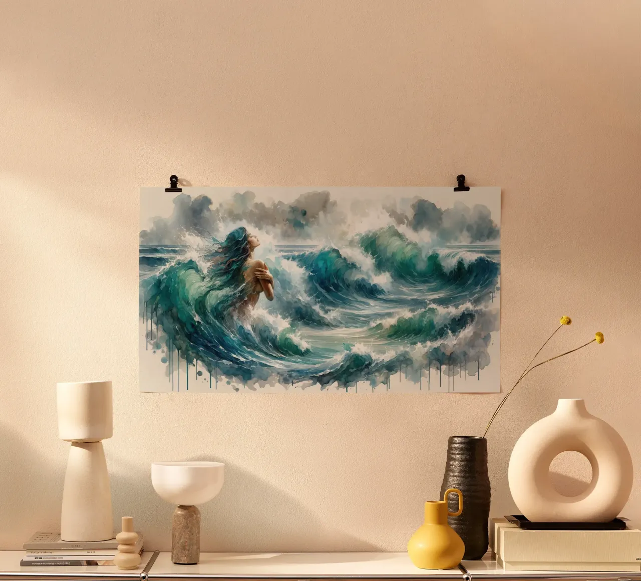 Sea's Symphony Enveloping poster by Chromatic Fusion Studio