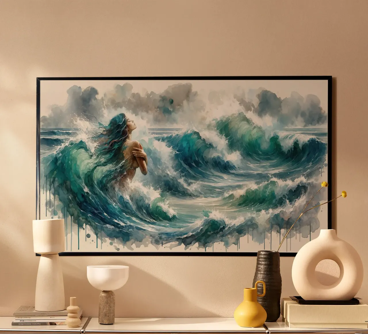 Sea's Symphony Enveloping poster by Chromatic Fusion Studio