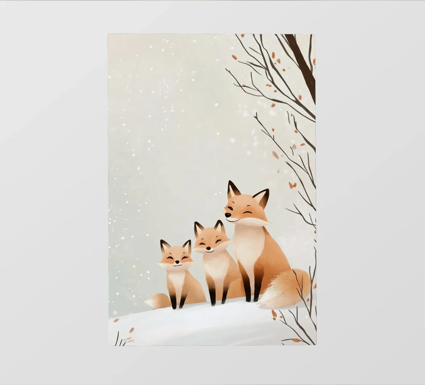 Winter Fox Cuddle pellicola backlit da SternchenStudio