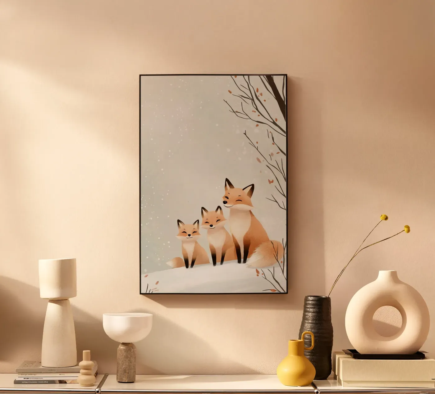 Winter Fox Cuddle alluminio dibond da SternchenStudio
