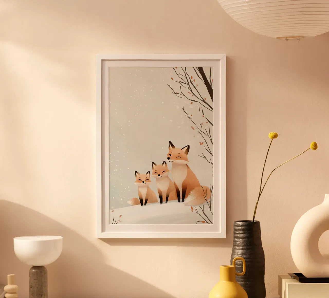 Winter Fox Cuddle poster da Synthaira