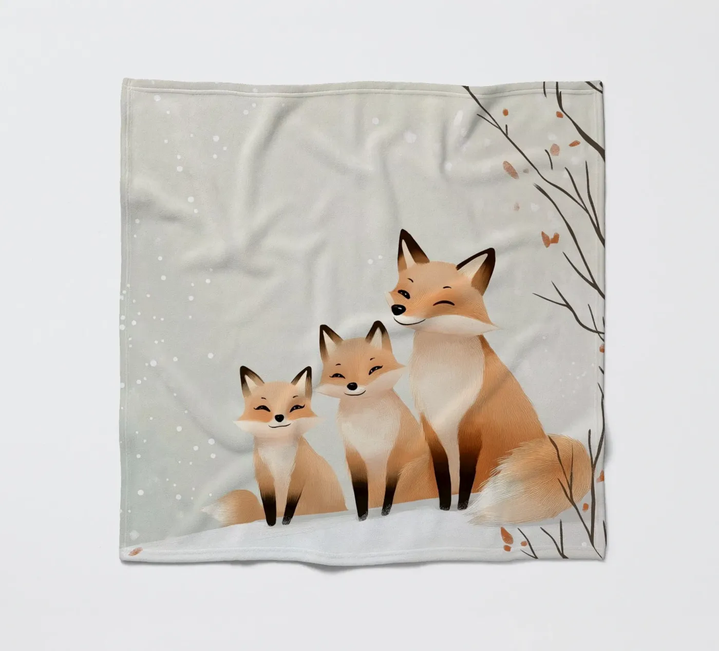 Winter Fox Cuddle fleecedeken van SternchenStudio