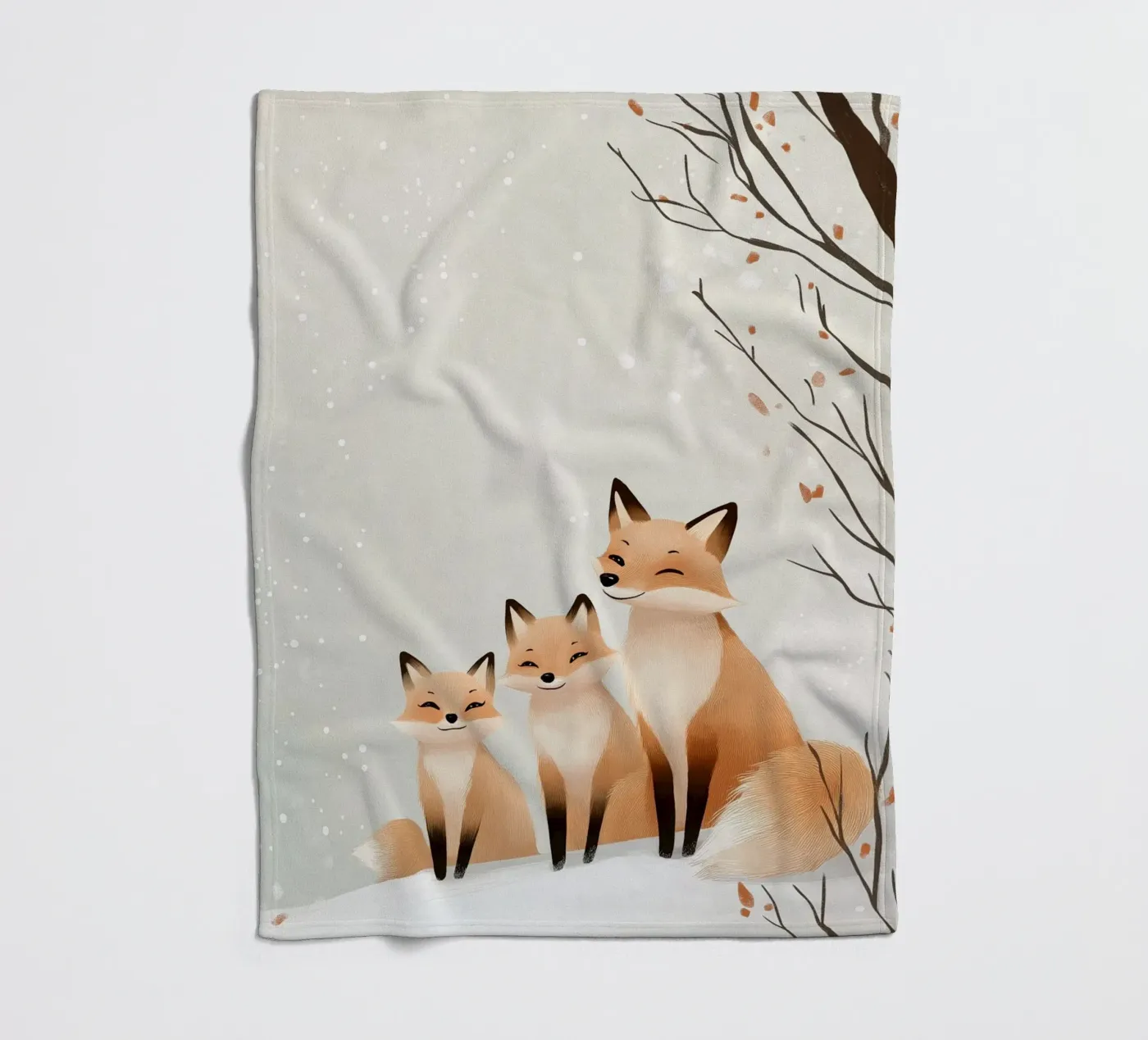 Winter Fox Cuddle fleecedeken van SternchenStudio