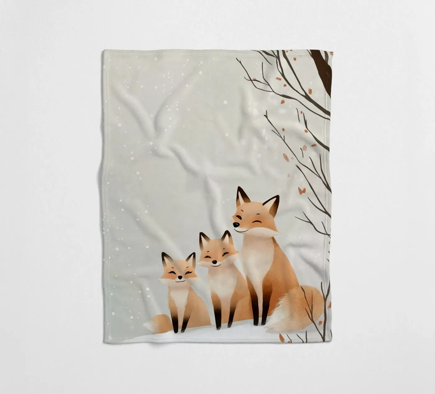 Winter Fox Cuddle fleecedeken van SternchenStudio