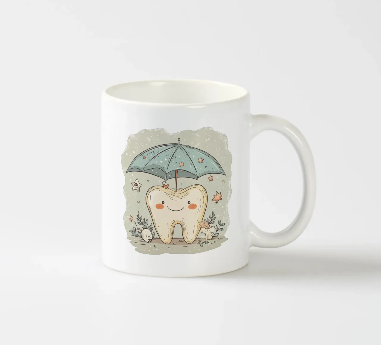 Happy tooth tazza in ceramica da Synthaira