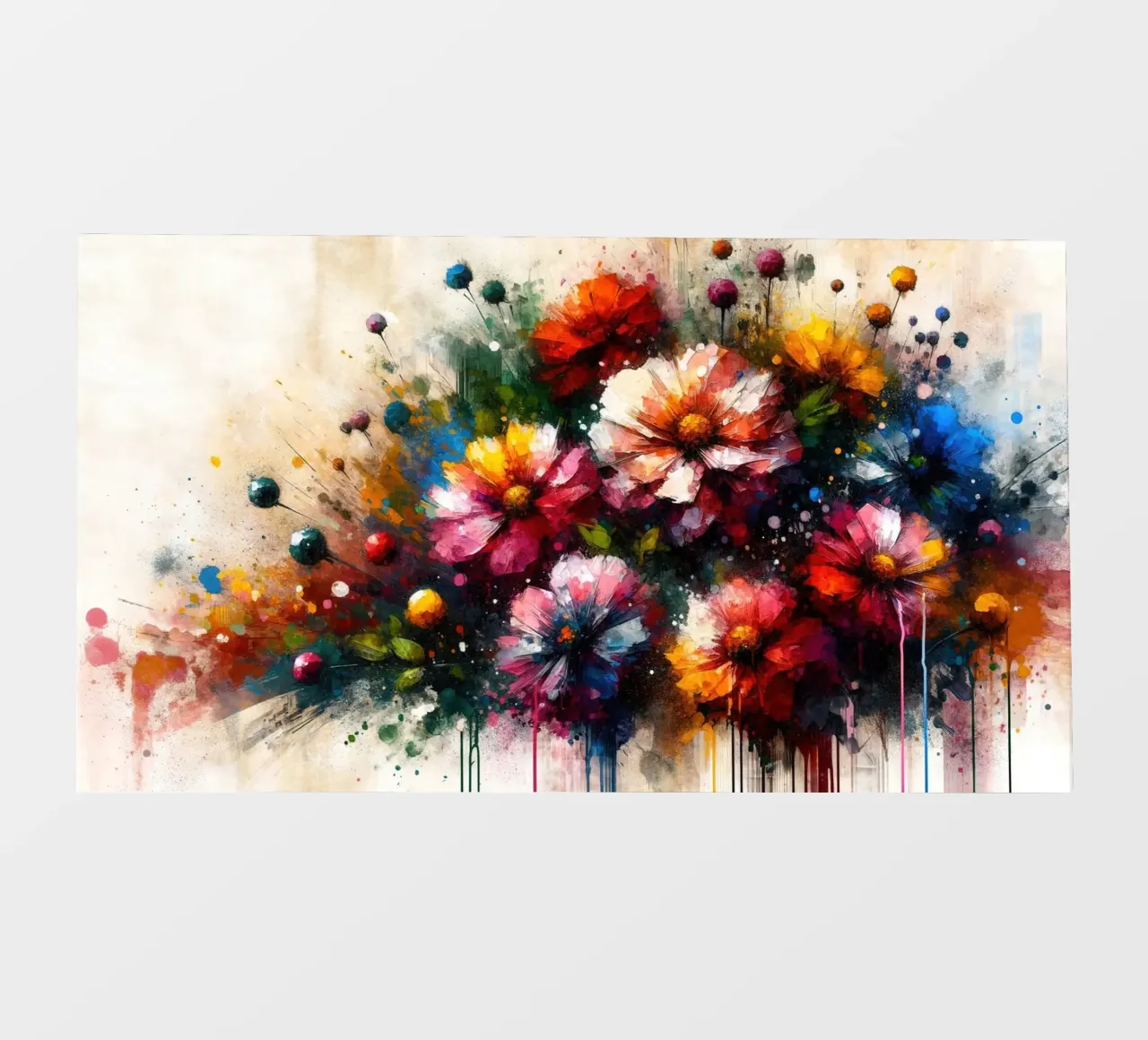 Giardino colorato ad acquerello telo in pvc da Chromatic Fusion Studio