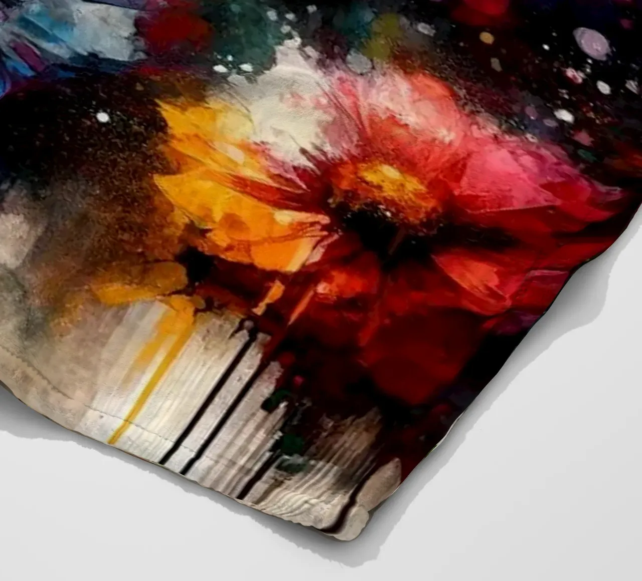 Giardino colorato ad acquerello coperta in pile da Chromatic Fusion Studio