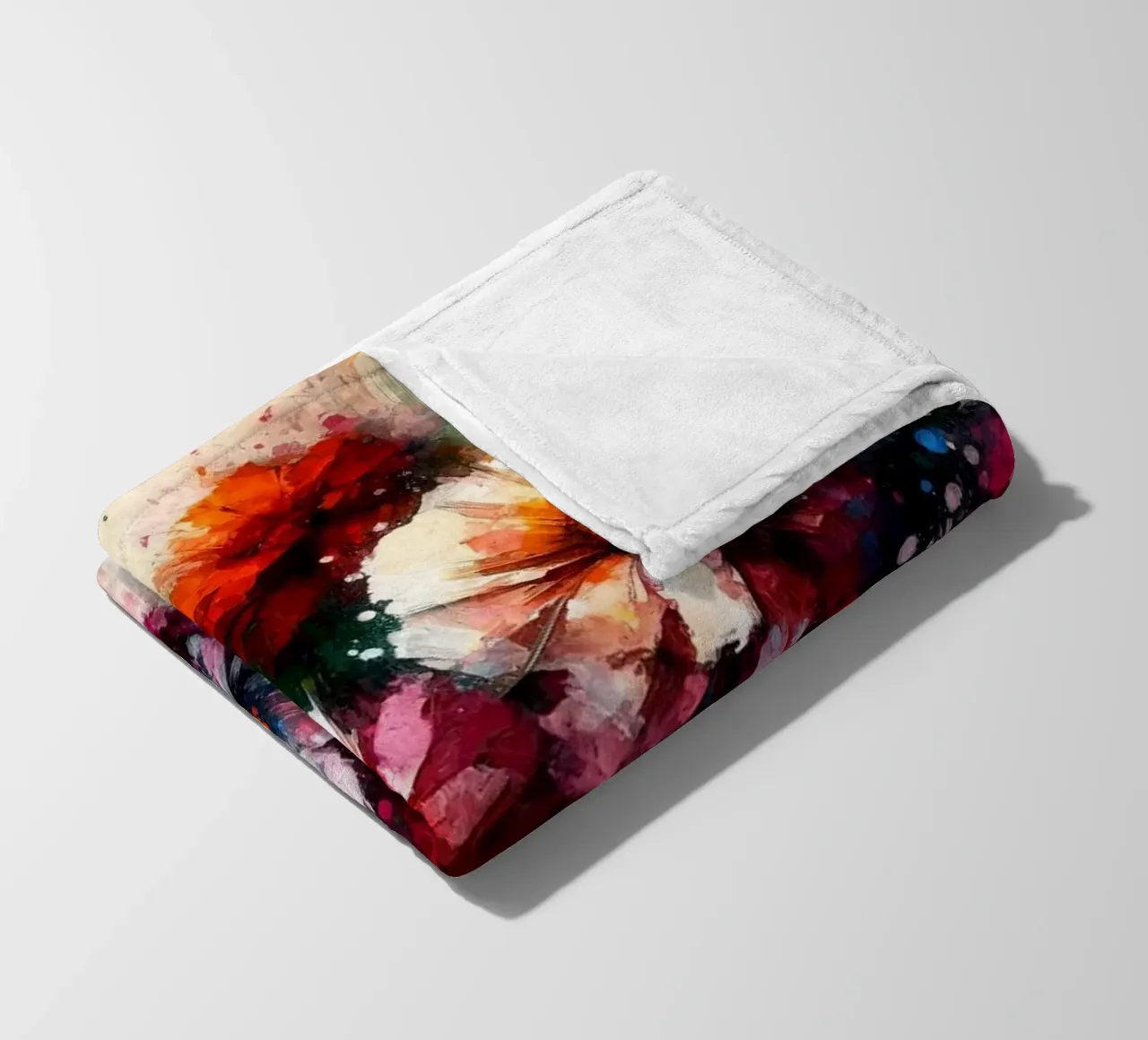 Giardino colorato ad acquerello coperta in pile da Chromatic Fusion Studio