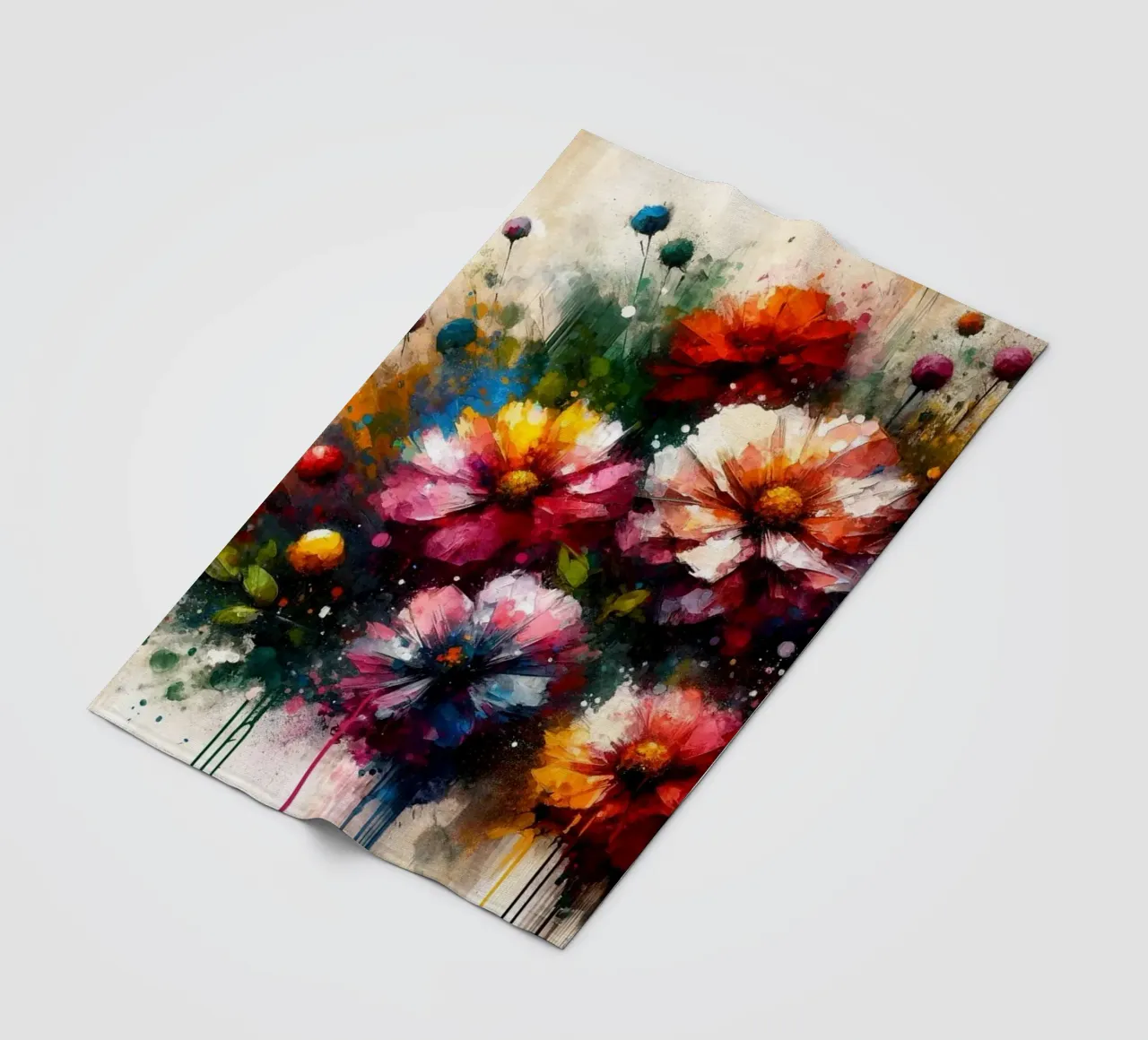 Giardino colorato ad acquerello coperta in pile da Chromatic Fusion Studio