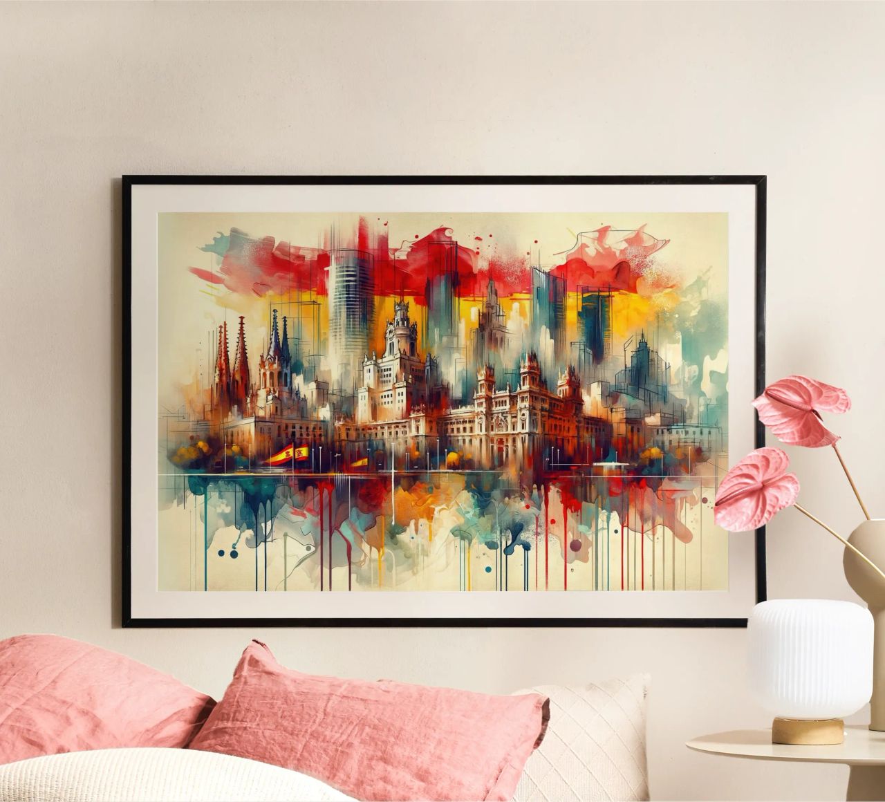Watercolor Landmarks Spain poster by Chromatic Fusion Studio