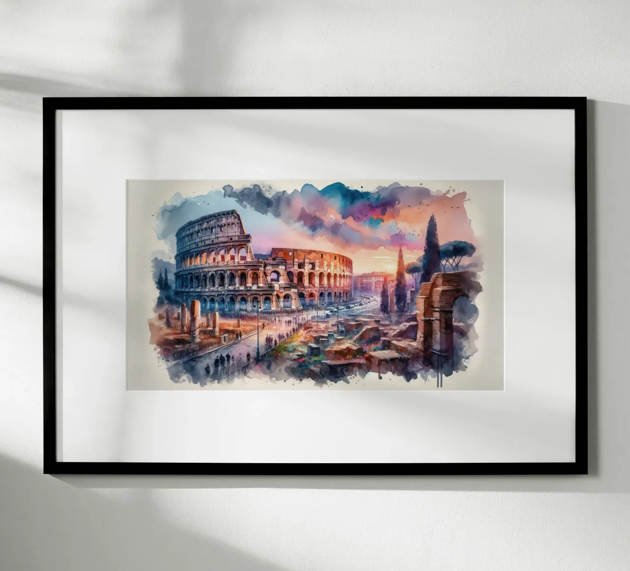 Acquerello Roma Colosseo carta hahnemühle da Chromatic Fusion Studio