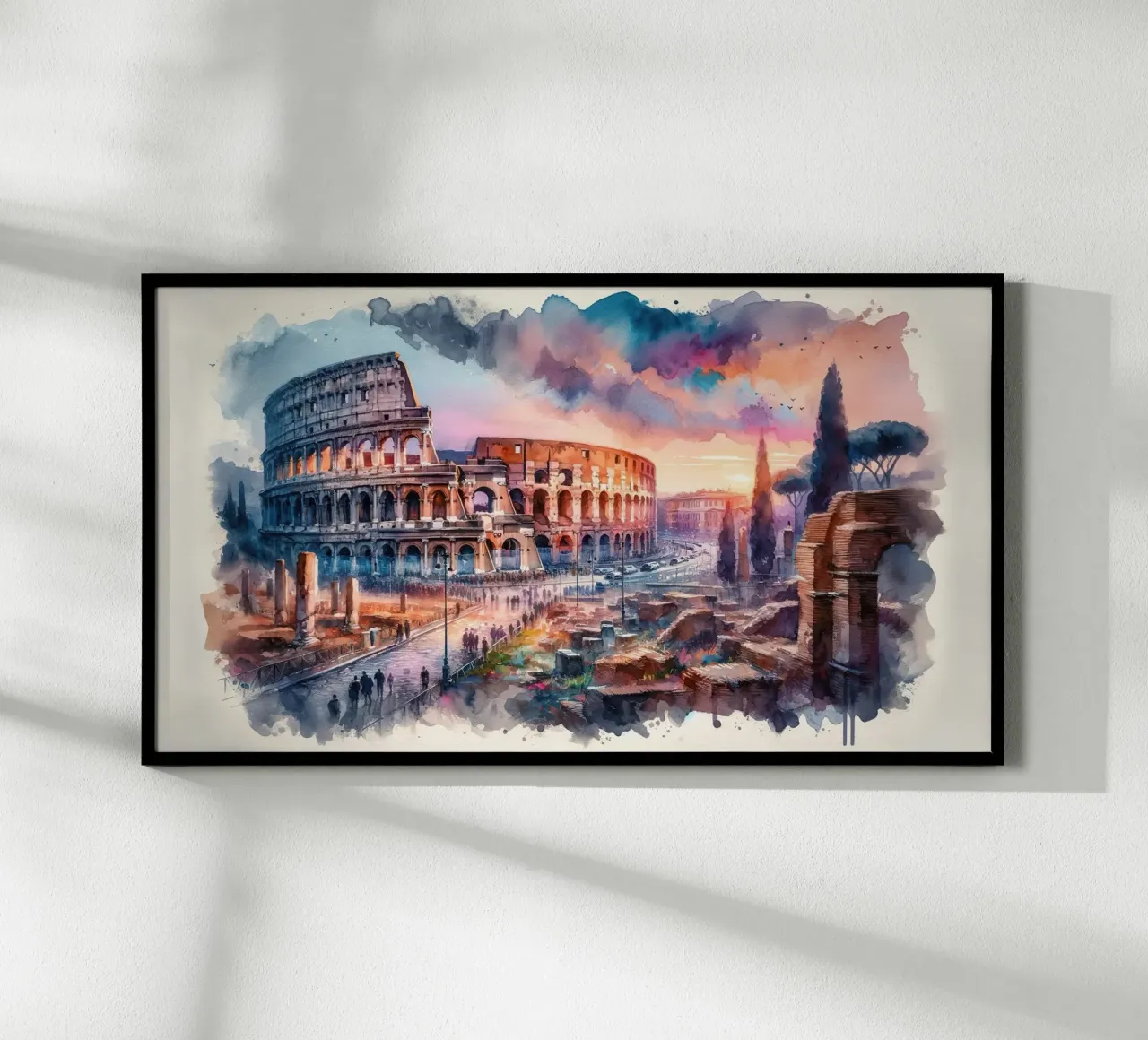 Acquerello Roma Colosseo carta hahnemühle da Chromatic Fusion Studio
