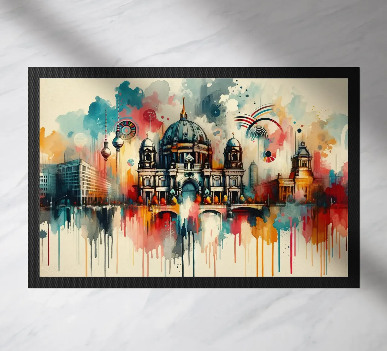 Acquerello Skyline Berlino zerbino da Chromatic Fusion Studio