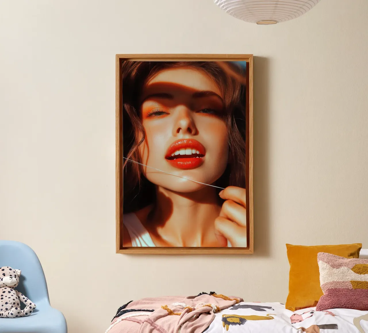 I love flossing canvas met Baklijst van Synthaira