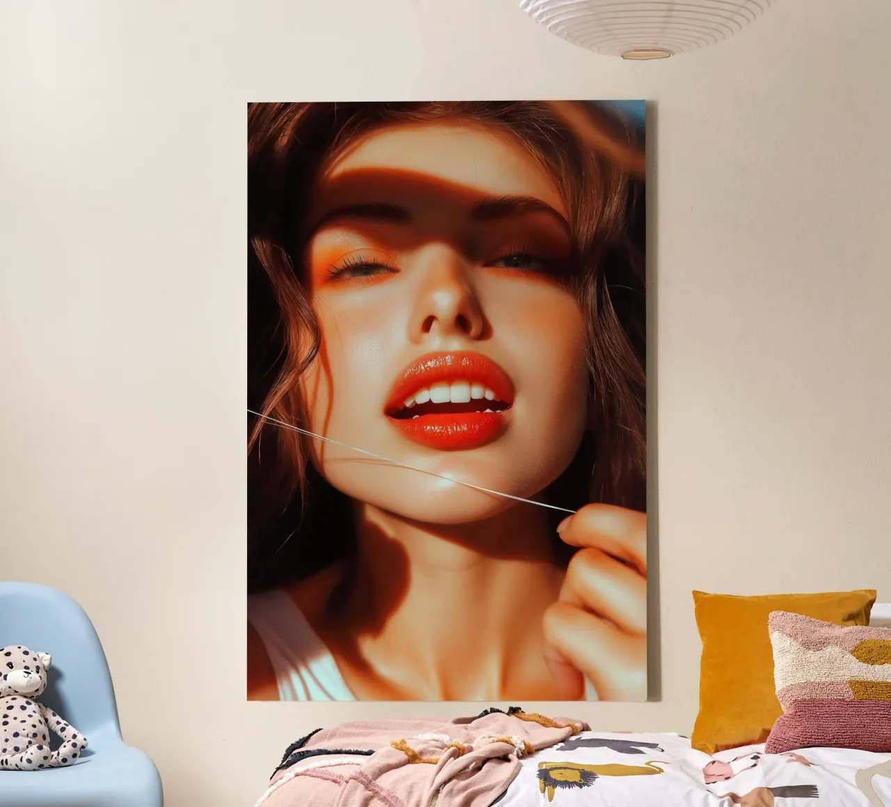 I love flossing canvas met Baklijst van Synthaira