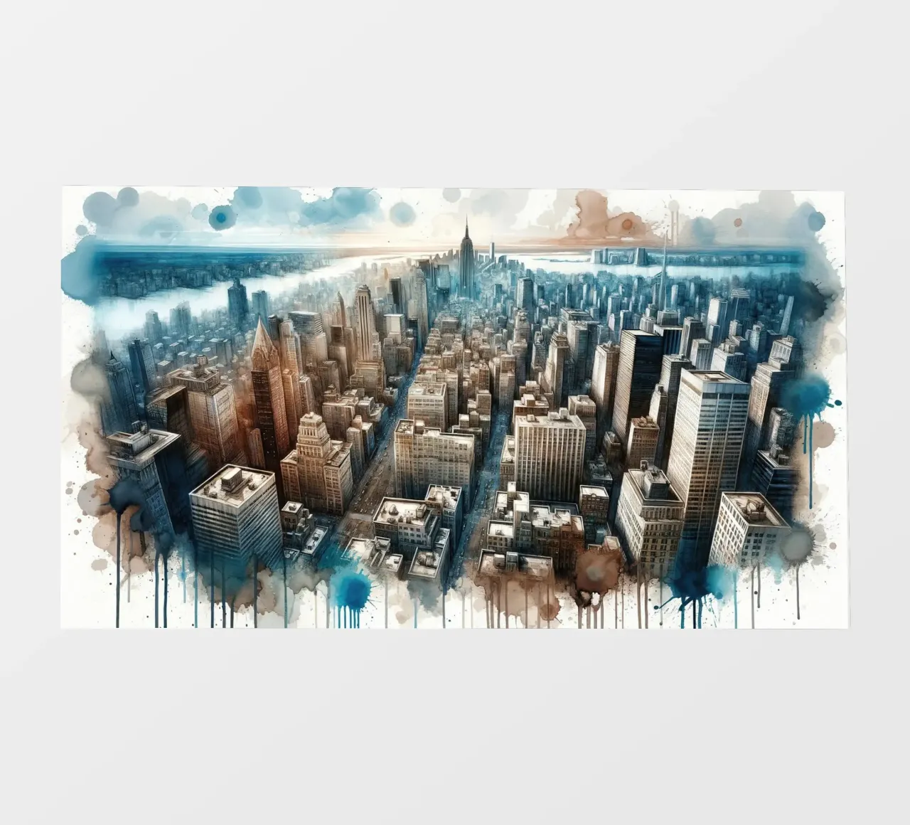 Watercolor Urban Symphony pvc cover by Chromatic Fusion Studio
