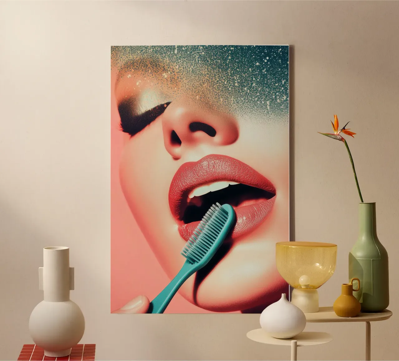 The toothbrush tela con Cornice a cassetta da Synthaira