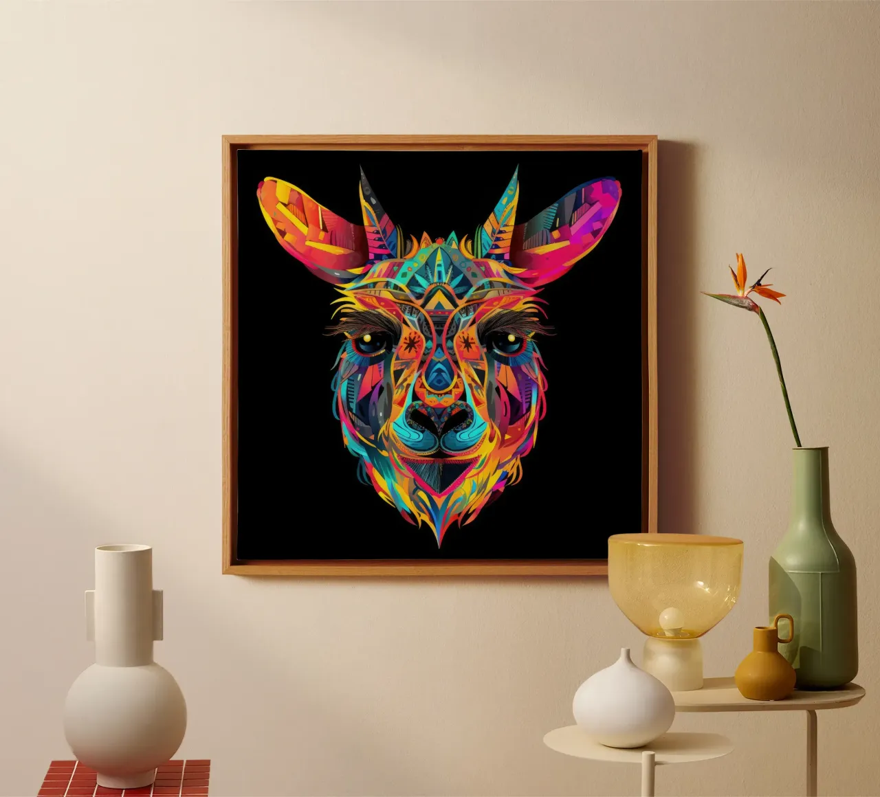 Tatoo Vlam canvas van Animal Portraits