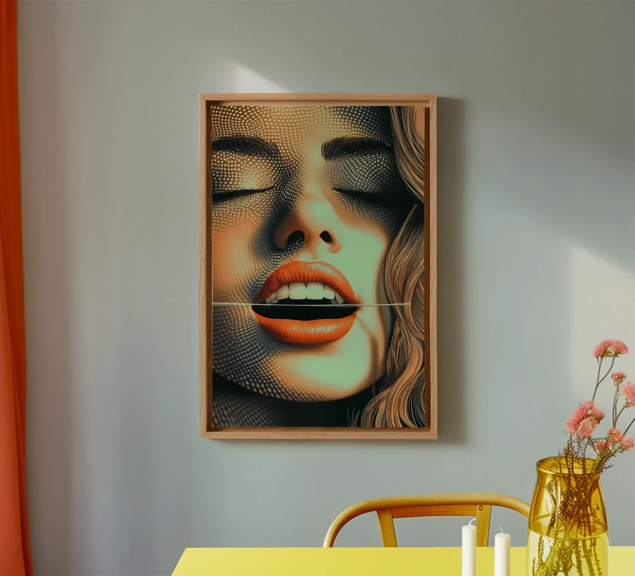 I love flossing tela con Cornice a cassetta da Synthaira