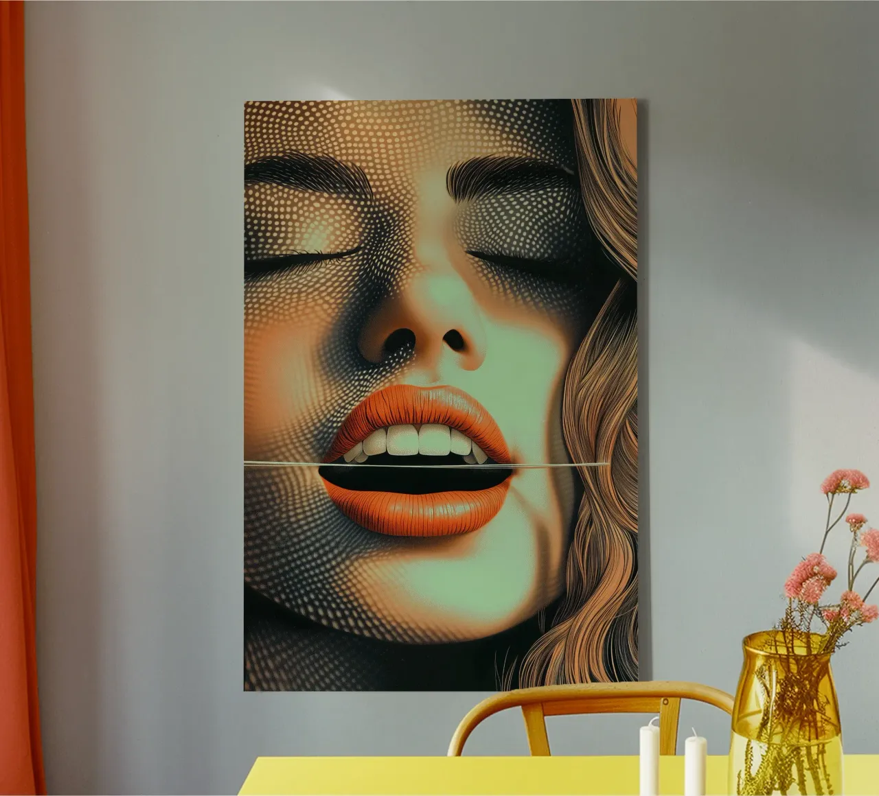 I love flossing tela con Cornice a cassetta da Synthaira