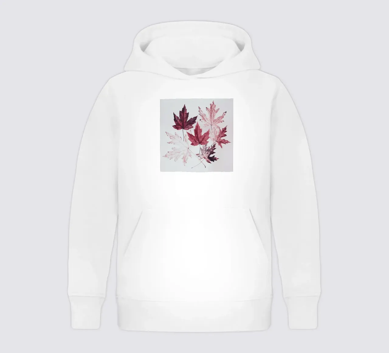 Leaves red maple kids hoodie by Teresa André