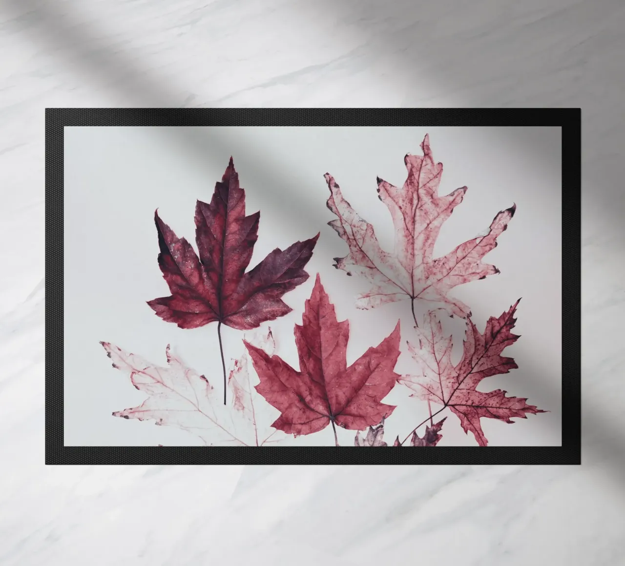 Leaves red maple doormat by Teresa André