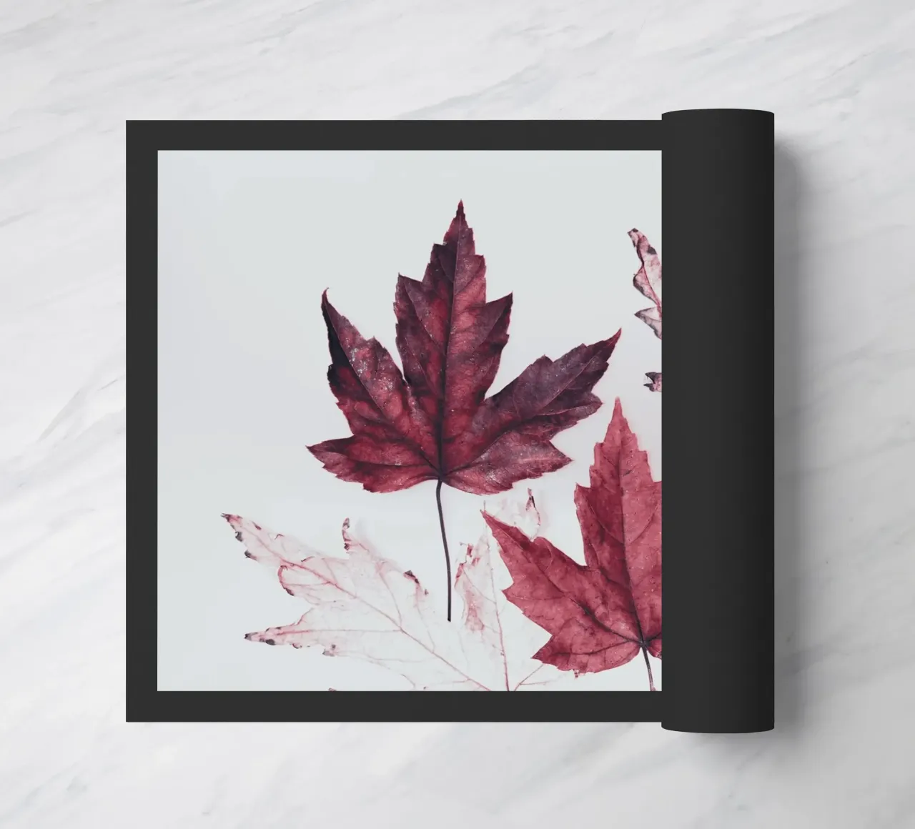 Leaves red maple doormat by Teresa André