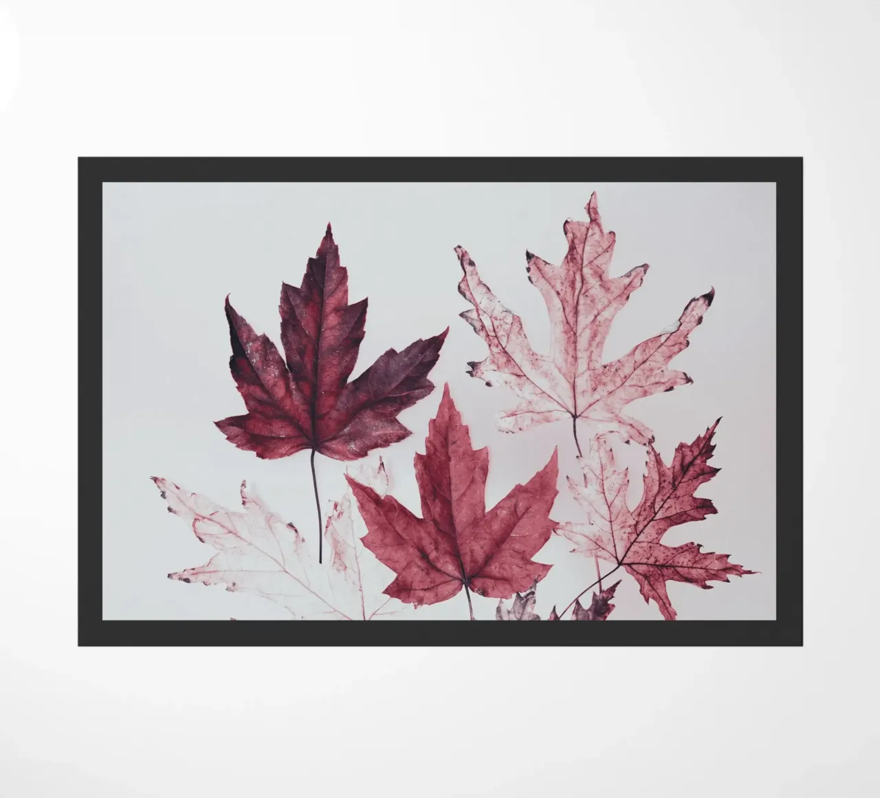 Leaves red maple doormat by Teresa André