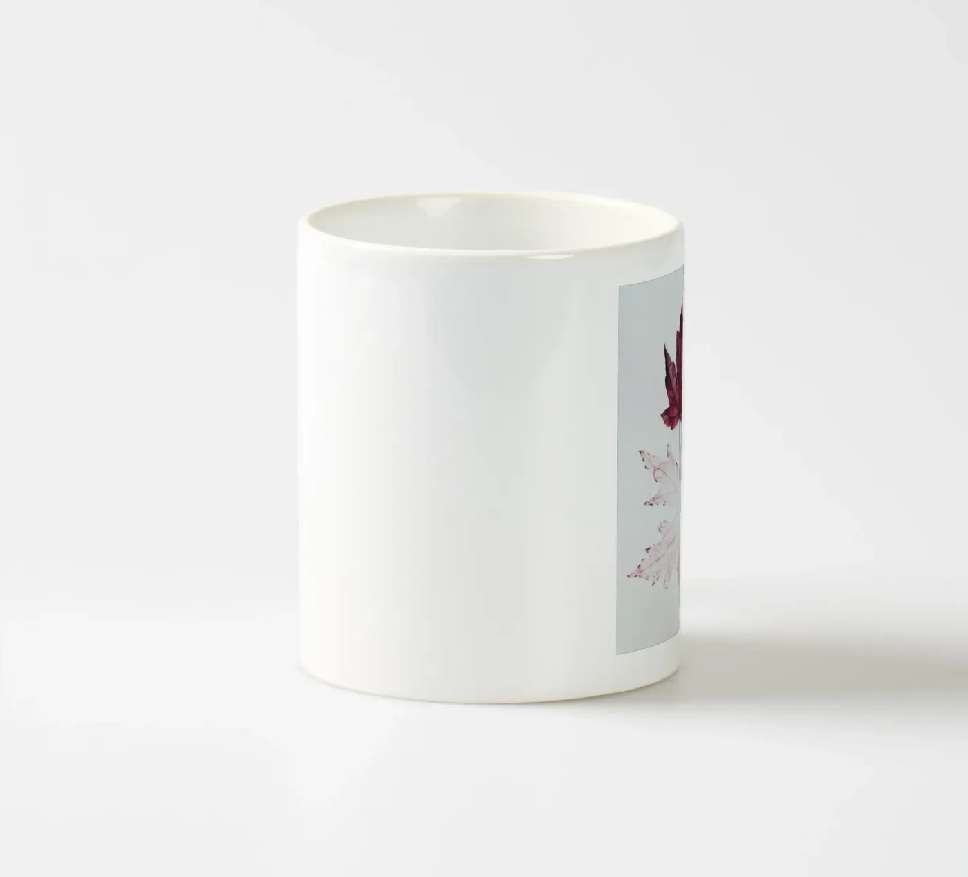 Leaves red maple ceramic mug by Teresa André