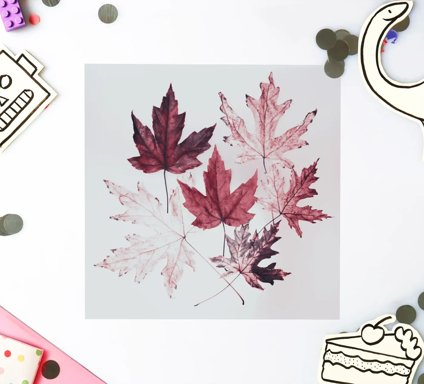 Leaves red maple sticker by Teresa André