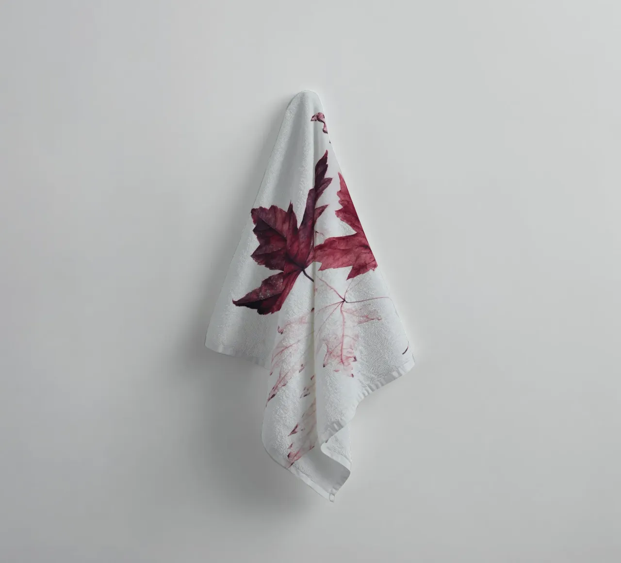 Leaves red maple towel by Teresa André